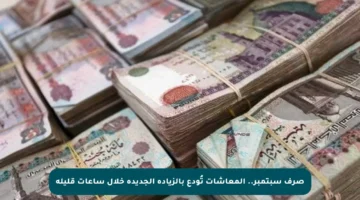 صرف سبتمبر.. المعاشات تُودع بالزيادة الجديدة خلال ساعات قليلة
